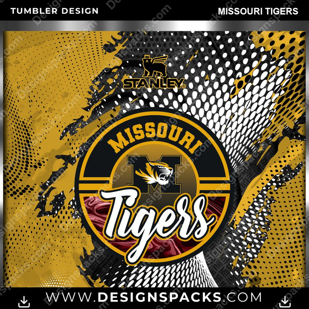 College Sport Stanley Missouri Tigers NCAA College Sport Tumbler Digital Wrap Design Download