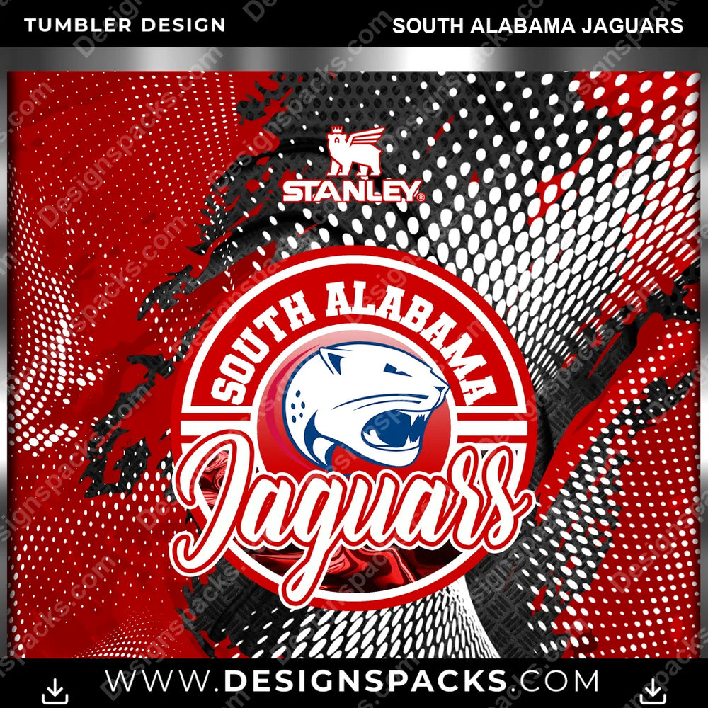 College Sport Stanley South Alabama Jaguars NCAA College Sport Tumbler Digital Wrap Design Download
