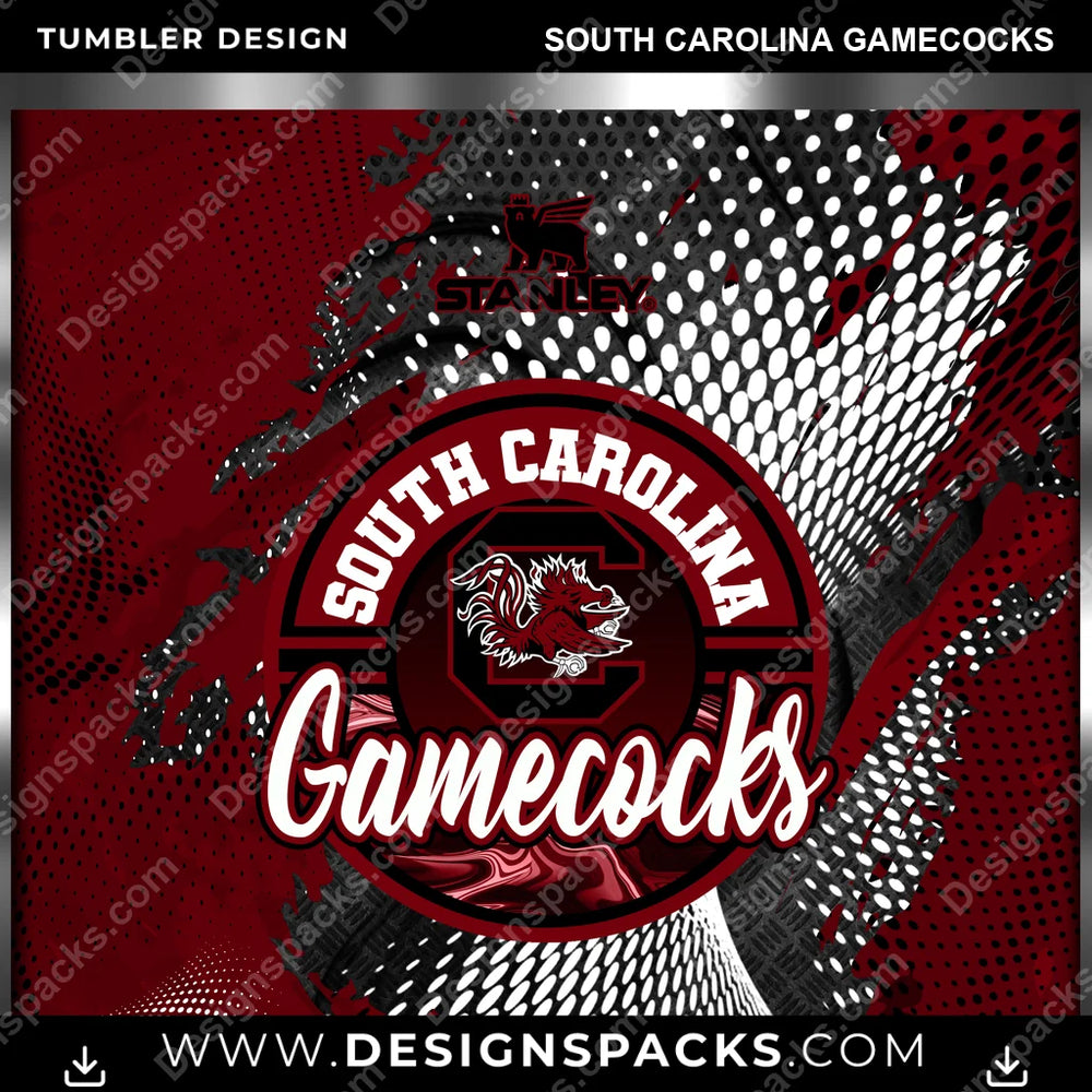 College Sport Stanley South Carolina Gamecocks NCAA College Sport Tumbler Digital Wrap Design Download