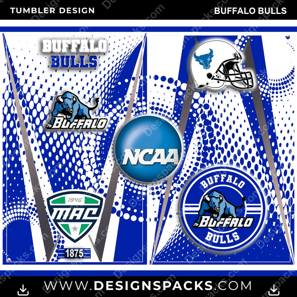 College Sport Team Logo Buffalo Bulls NCAA College Sport Tumbler Digital Wrap Design Download