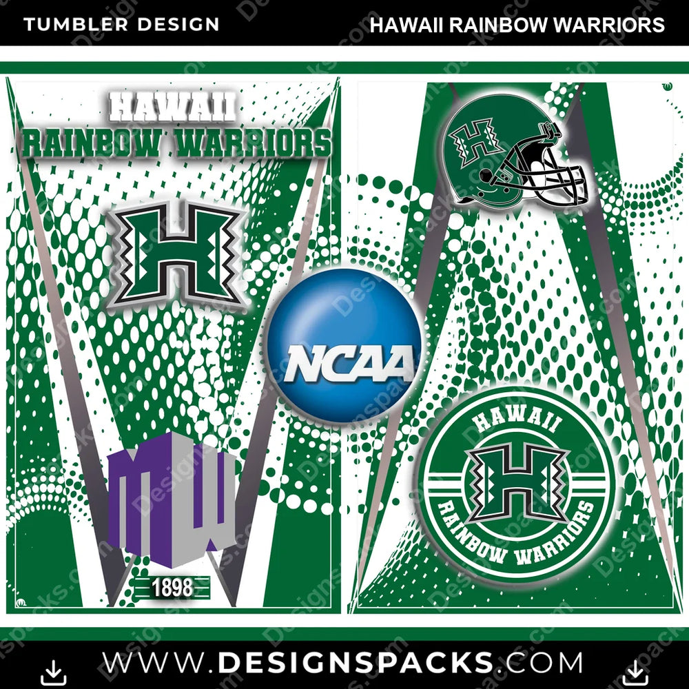 College Sport Team Logo Hawaii Rainbow Warriors NCAA College Sport Tumbler Digital Wrap Design Download
