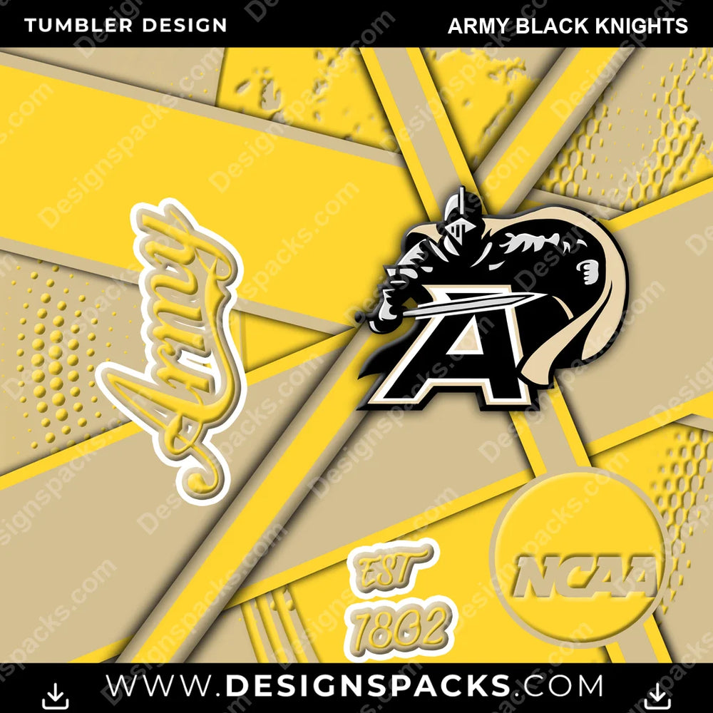 College Sport Team Sport Army Black Knights NCAA College Sport Tumbler Digital Wrap Design Download