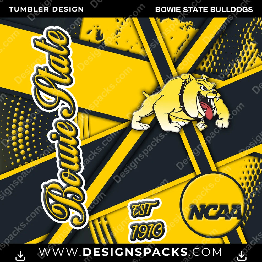 College Sport Team Sport Bowie State Bulldogs NCAA College Sport Tumbler Digital Wrap Design Download