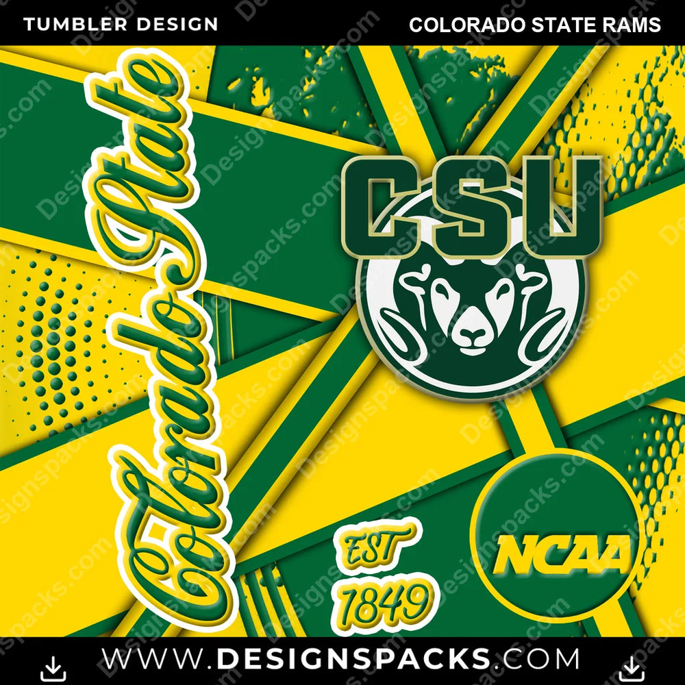 College Sport Team Sport Colorado State Rams NCAA College Sport Tumbler Digital Wrap Design Download