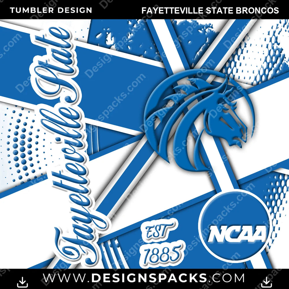 College Sport Team Sport Fayetteville State Broncos NCAA College Sport Tumbler Digital Wrap Design Download