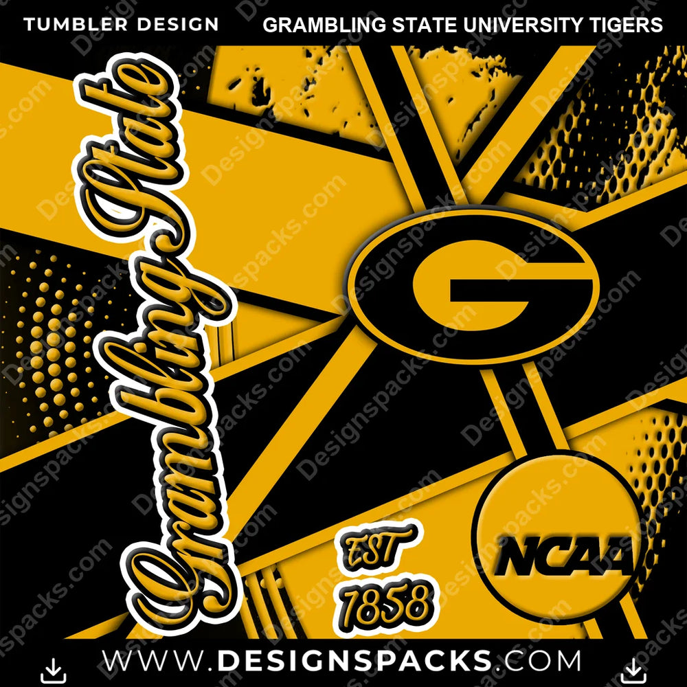 College Sport Team Sport Grambling State University Tigers NCAA College Sport Tumbler Digital Wrap Design Download