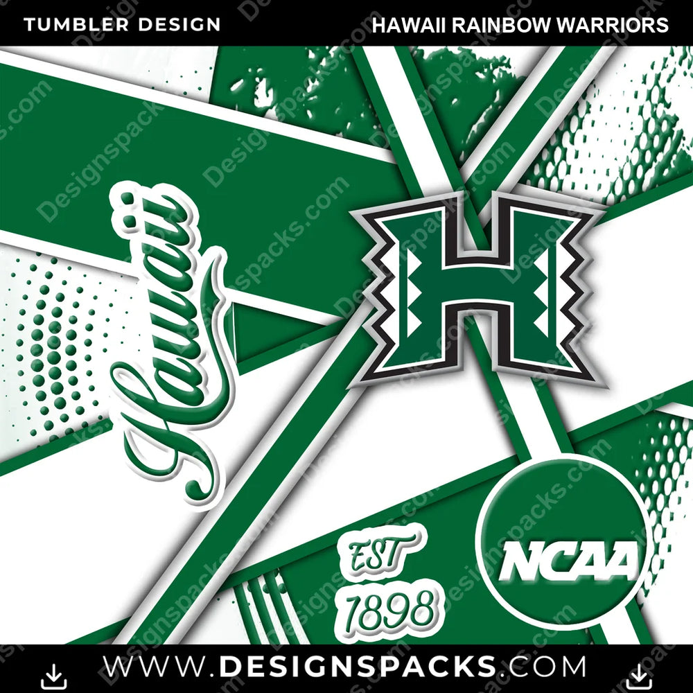 College Sport Team Sport Hawaii Rainbow Warriors NCAA College Sport Tumbler Digital Wrap Design Download