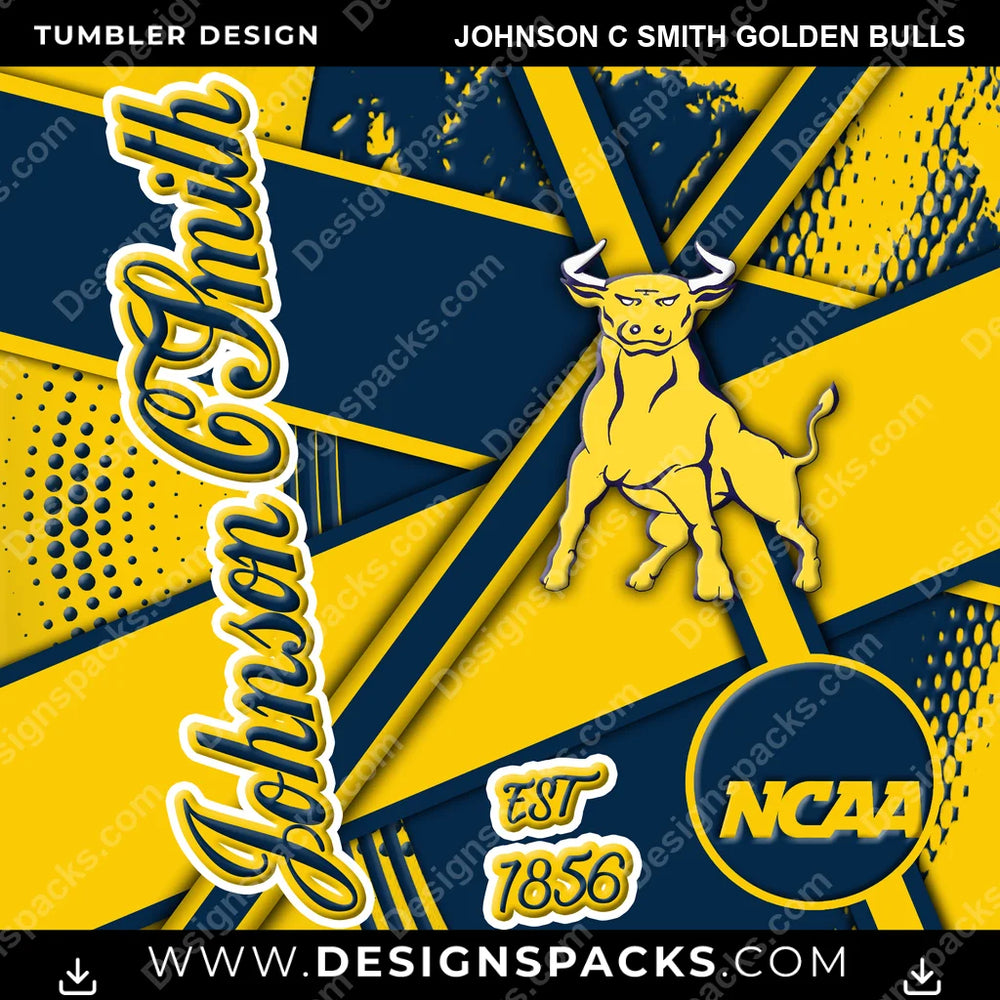 College Sport Team Sport Johnson C Smith Golden Bulls NCAA College Sport Tumbler Digital Wrap Design Download