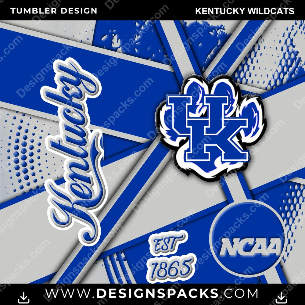 College Sport Team Sport Kentucky Wildcats NCAA College Sport Tumbler Digital Wrap Design Download