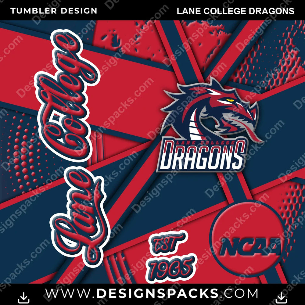 College Sport Team Sport Lane College Dragons NCAA College Sport Tumbler Digital Wrap Design Download