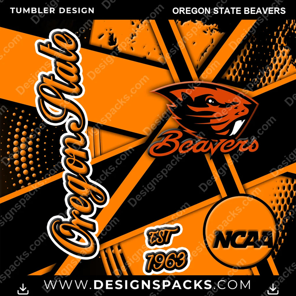 College Sport Team Sport Oregon State Beavers NCAA College Sport Tumbler Digital Wrap Design Download