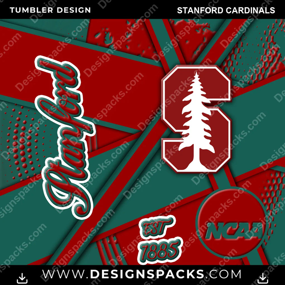College Sport Team Sport Stanford Cardinals NCAA College Sport Tumbler Digital Wrap Design Download