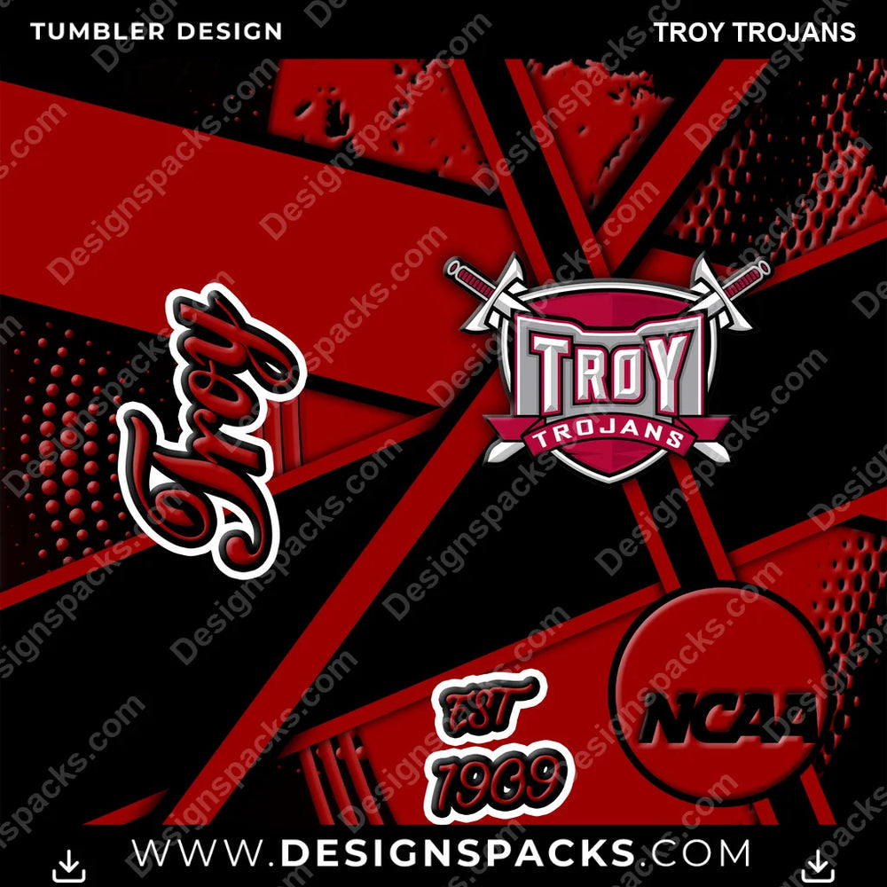 College Sport Team Sport Troy Trojans NCAA College Sport Tumbler Digital Wrap Design Download