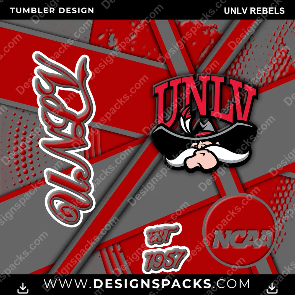 College Sport Team Sport UNLV Rebels NCAA College Sport Tumbler Digital Wrap Design Download