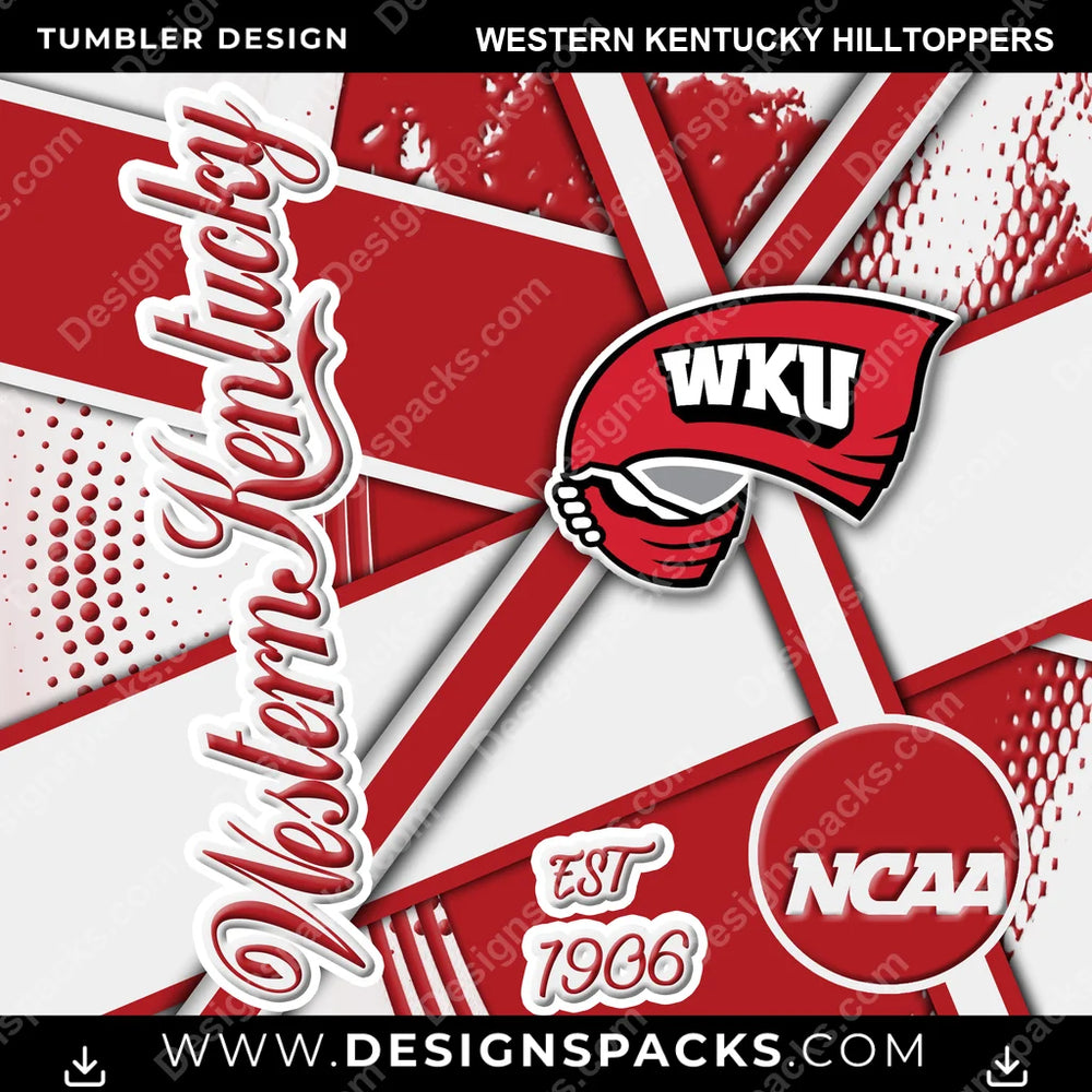 College Sport Team Sport Western Kentucky Hilltoppers NCAA College Sport Tumbler Digital Wrap Design Download