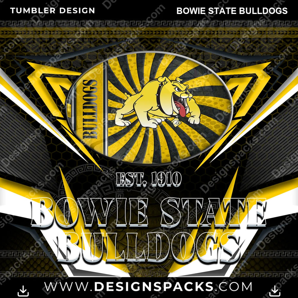 College Sport Tribal Bowie State Bulldogs NCAA College Sport Tumbler Digital Wrap Design Download