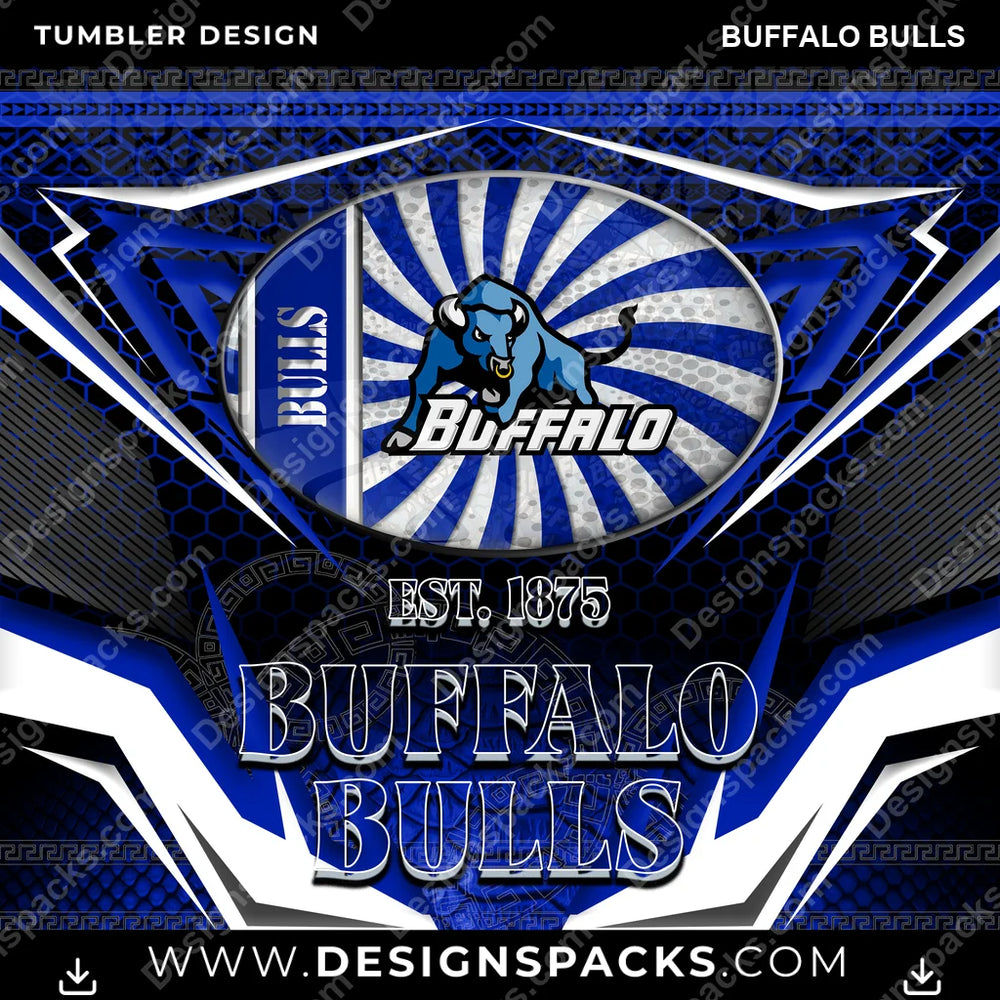 College Sport Tribal Buffalo Bulls NCAA College Sport Tumbler Digital Wrap Design Download