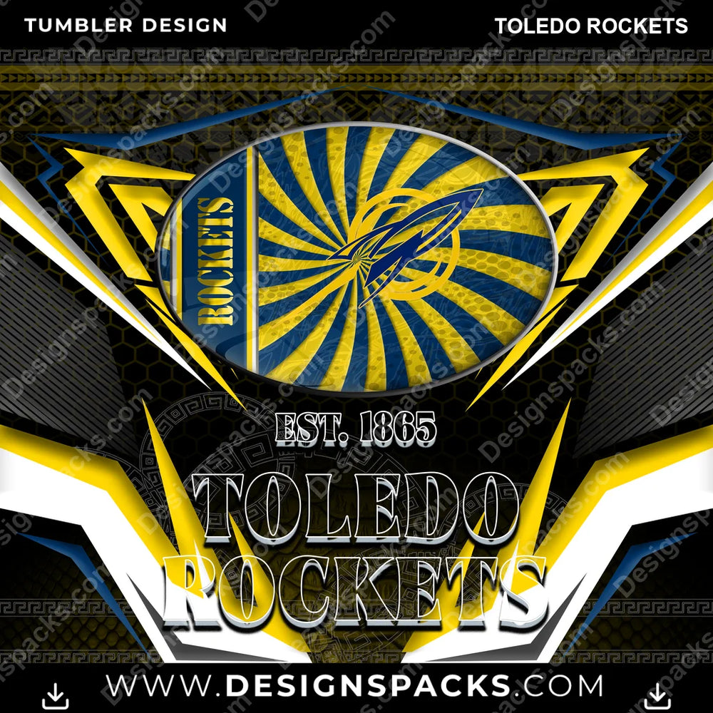 College Sport Tribal Toledo Rockets NCAA College Sport Tumbler Digital Wrap Design Download