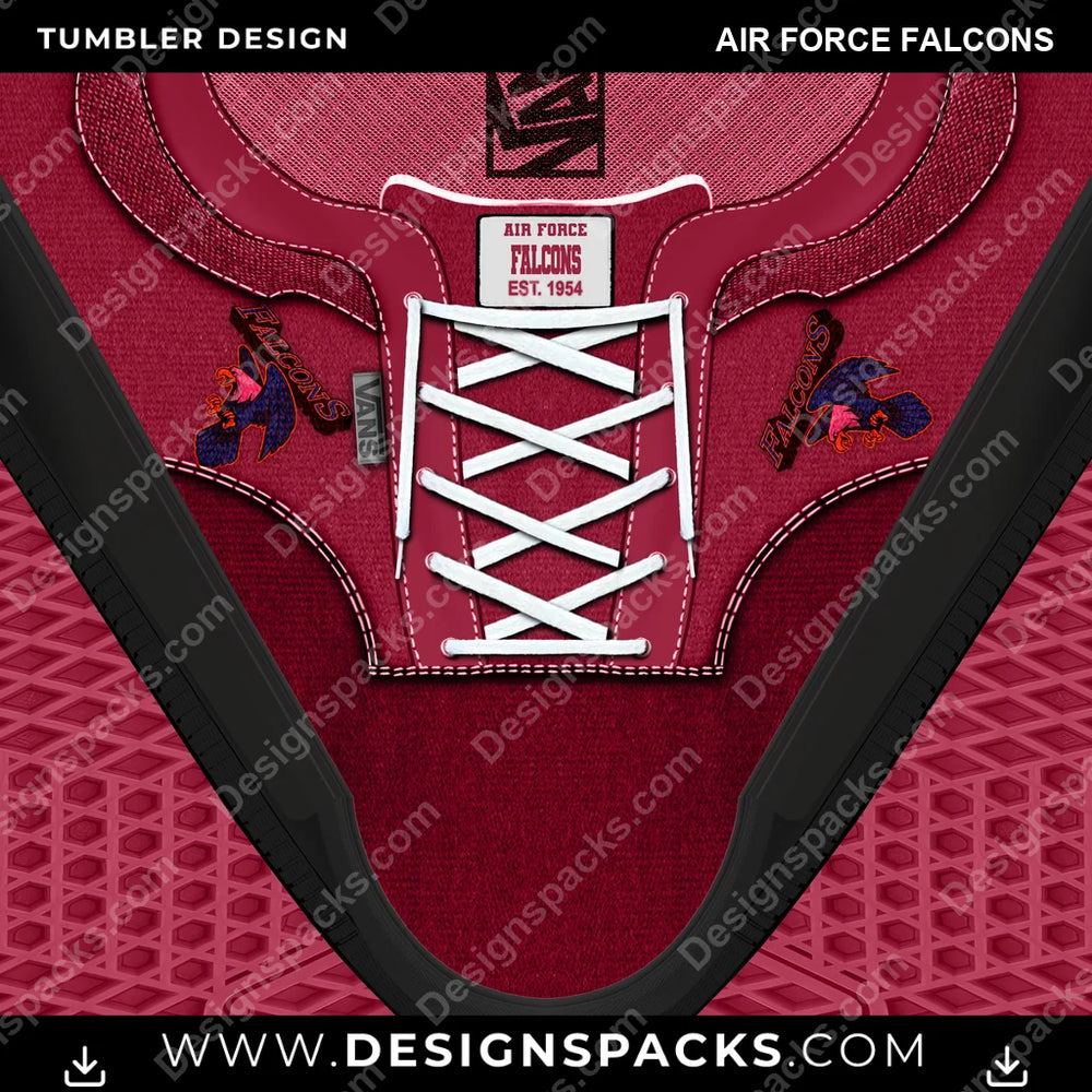College Sport VANS Atwood DX Air Force Falcons NCAA College Sport Tumbler Digital Wrap Design Download