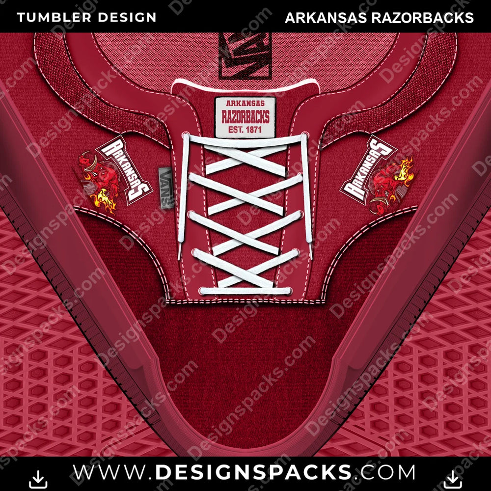 College Sport VANS Atwood DX Arkansas Razorbacks NCAA College Sport Tumbler Digital Wrap Design Download