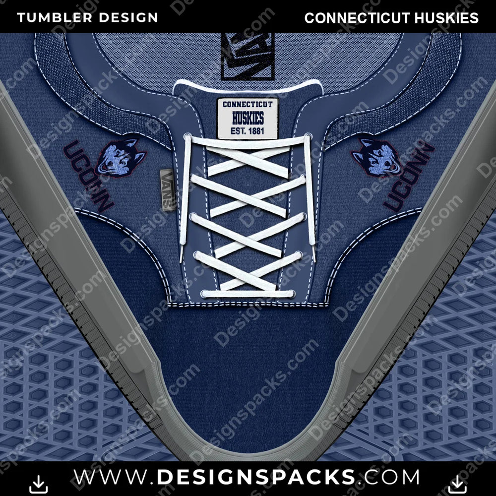 College Sport VANS Atwood DX Connecticut Huskies NCAA College Sport Tumbler Digital Wrap Design Download