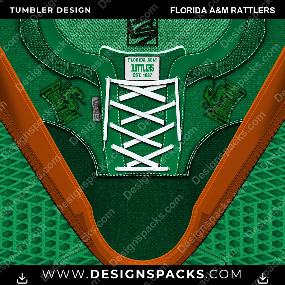 College Sport VANS Atwood DX Florida A&M Rattlers NCAA College Sport Tumbler Digital Wrap Design Download