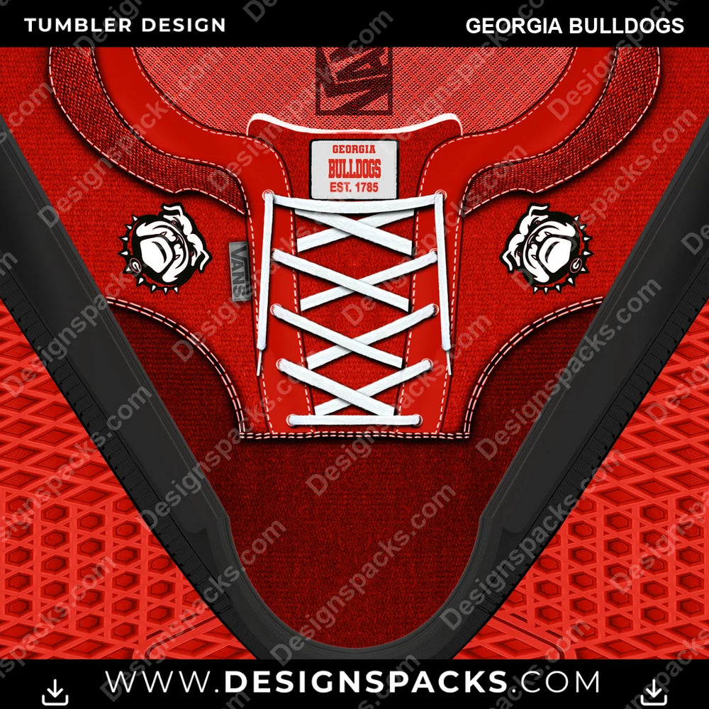 College Sport VANS Atwood DX Georgia Bulldogs NCAA College Sport Tumbler Digital Wrap Design Download