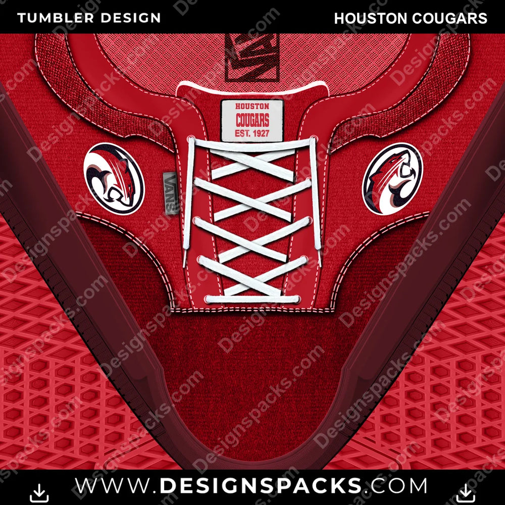 College Sport VANS Atwood DX Houston Cougars NCAA College Sport Tumbler Digital Wrap Design Download