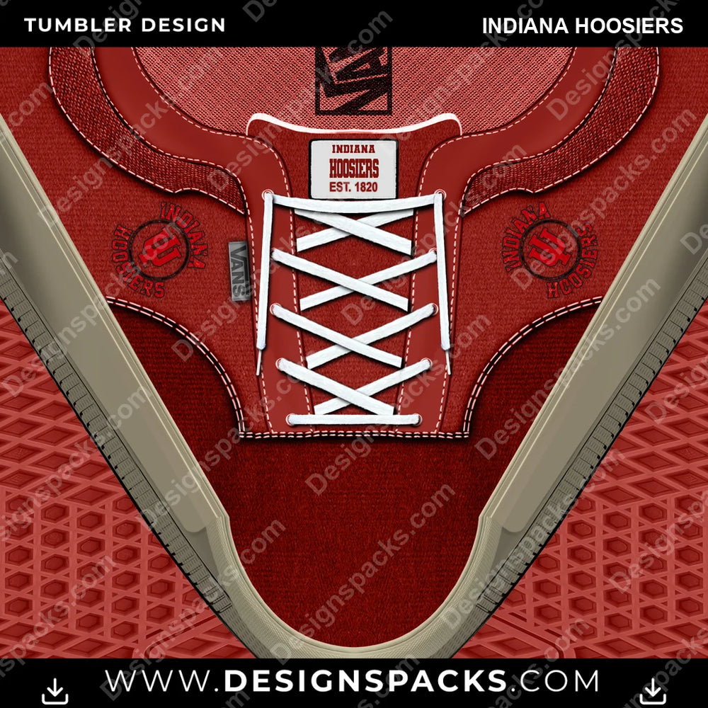 College Sport VANS Atwood DX Indiana Hoosiers NCAA College Sport Tumbler Digital Wrap Design Download