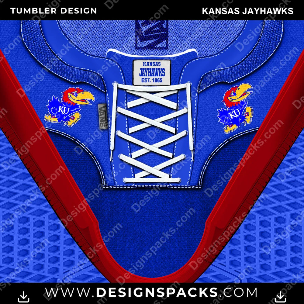 College Sport VANS Atwood DX Kansas Jayhawks NCAA College Sport Tumbler Digital Wrap Design Download