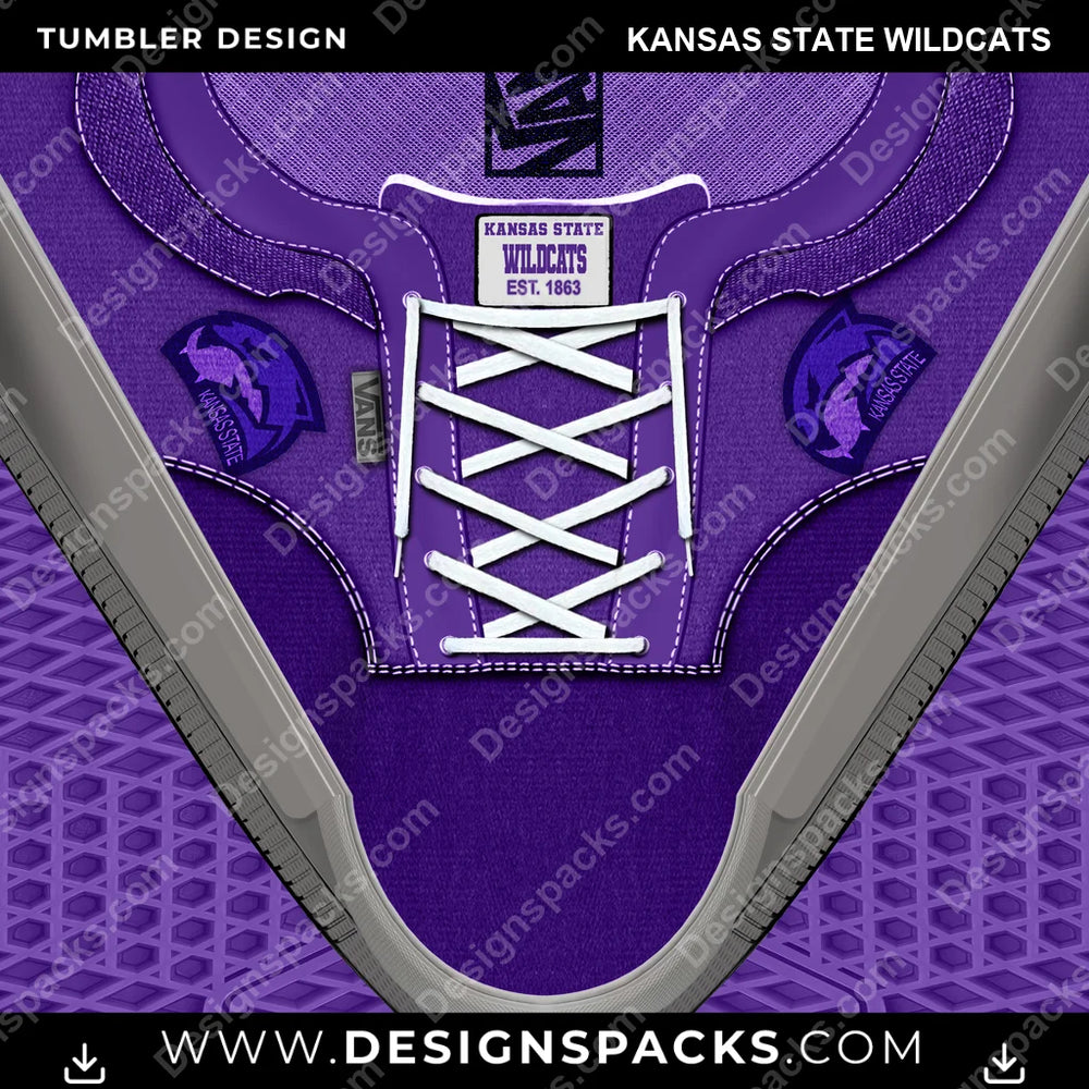 College Sport VANS Atwood DX Kansas State Wildcats NCAA College Sport Tumbler Digital Wrap Design Download