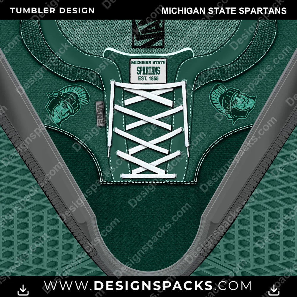 College Sport VANS Atwood DX Michigan State Spartans NCAA College Sport Tumbler Digital Wrap Design Download