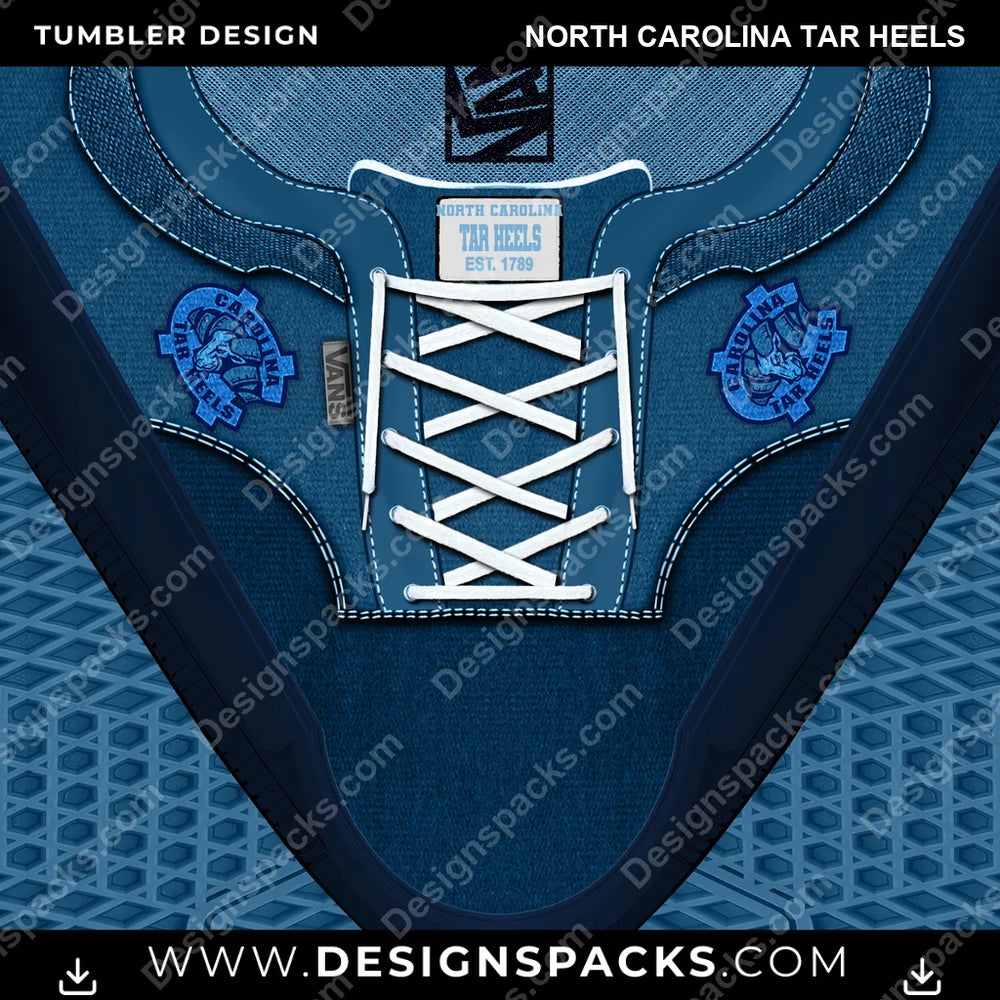 College Sport VANS Atwood DX North Carolina Tar Heels NCAA College Sport Tumbler Digital Wrap Design Download