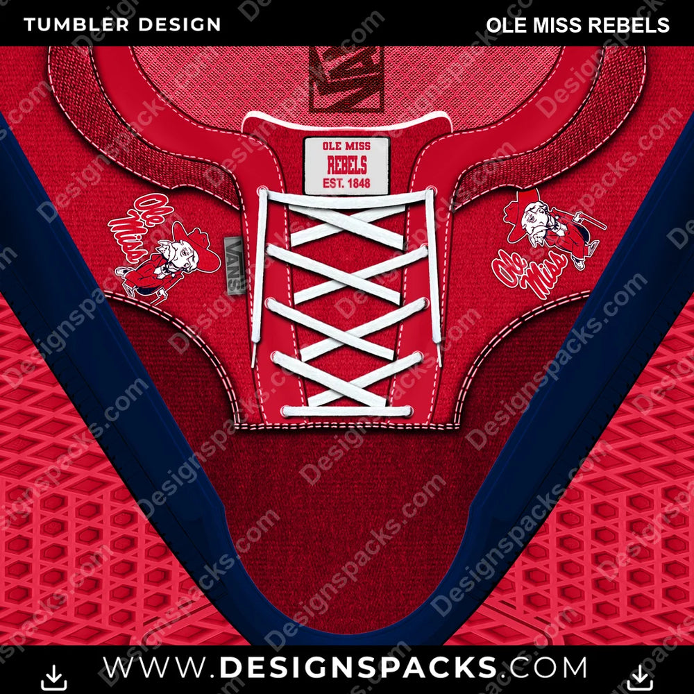 College Sport VANS Atwood DX Ole Miss Rebels NCAA College Sport Tumbler Digital Wrap Design Download