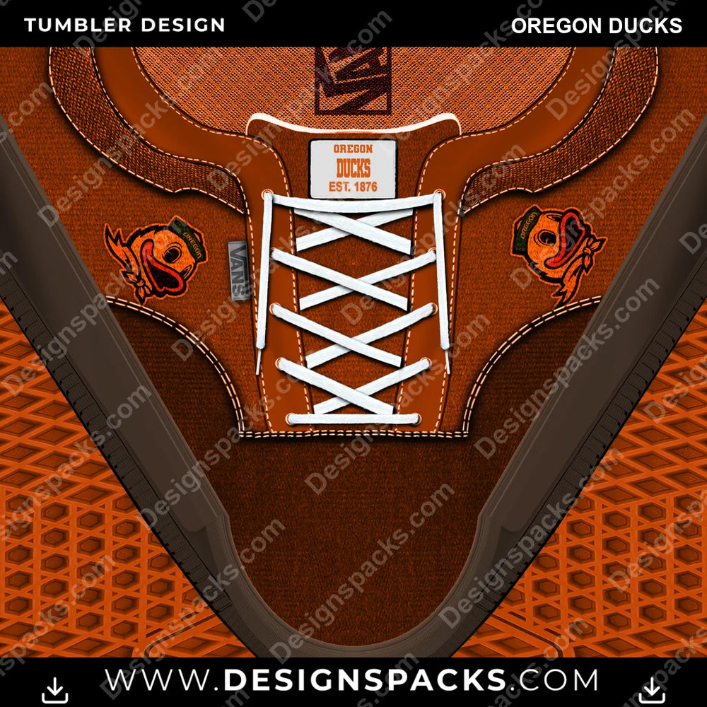 College Sport VANS Atwood DX Oregon Ducks NCAA College Sport Tumbler Digital Wrap Design Download