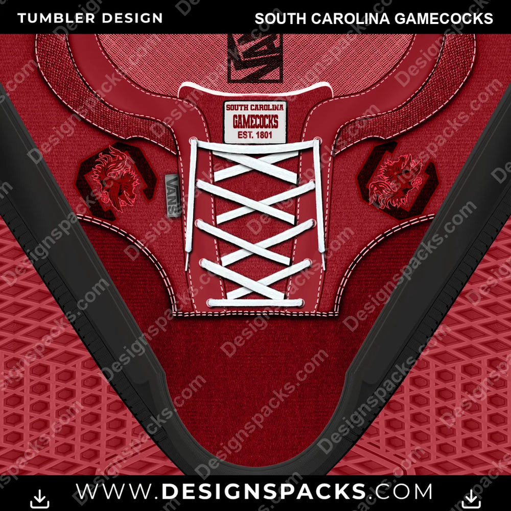 College Sport VANS Atwood DX South Carolina Gamecocks NCAA College Sport Tumbler Digital Wrap Design Download