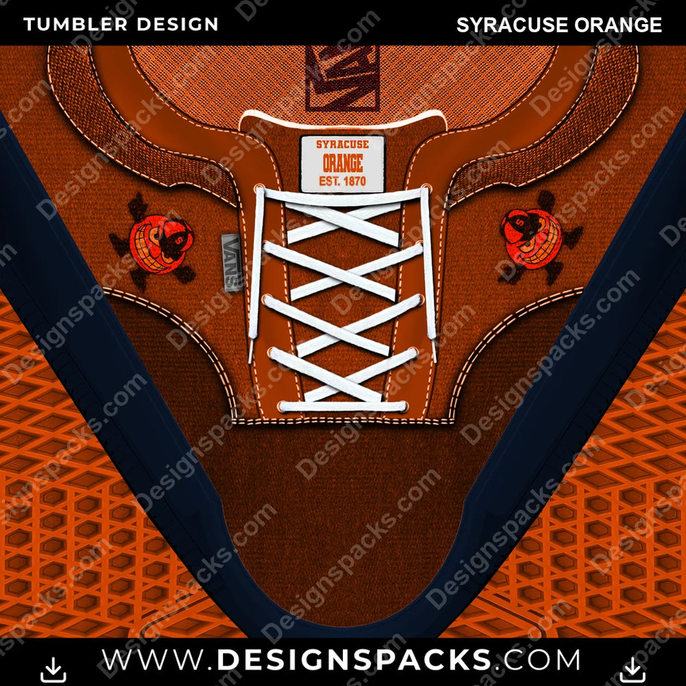 College Sport VANS Atwood DX Syracuse Orange NCAA College Sport Tumbler Digital Wrap Design Download