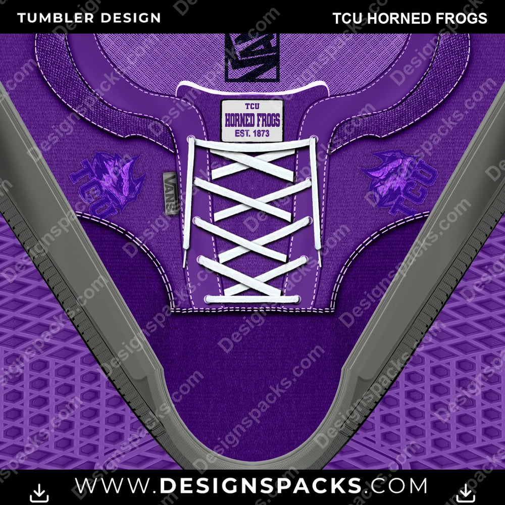 College Sport VANS Atwood DX TCU Horned Frogs NCAA College Sport Tumbler Digital Wrap Design Download