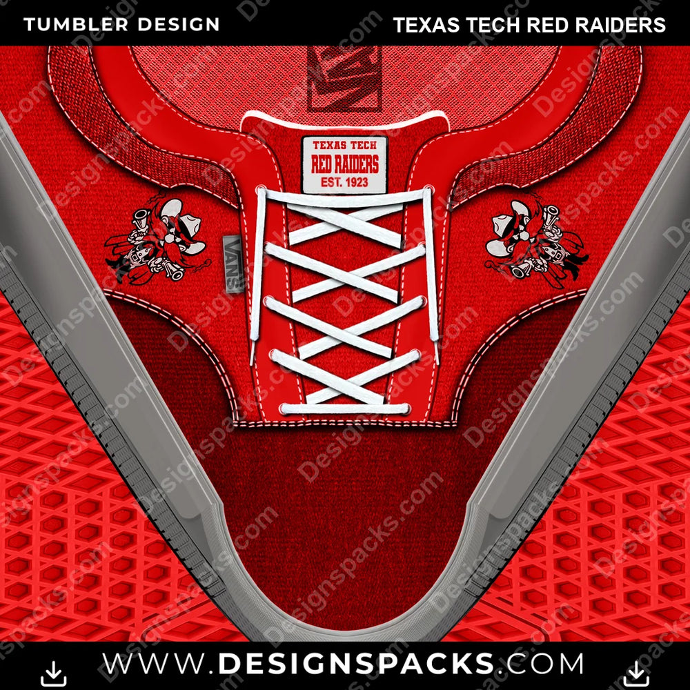 College Sport VANS Atwood DX Texas Tech Red Raiders NCAA College Sport Tumbler Digital Wrap Design Download