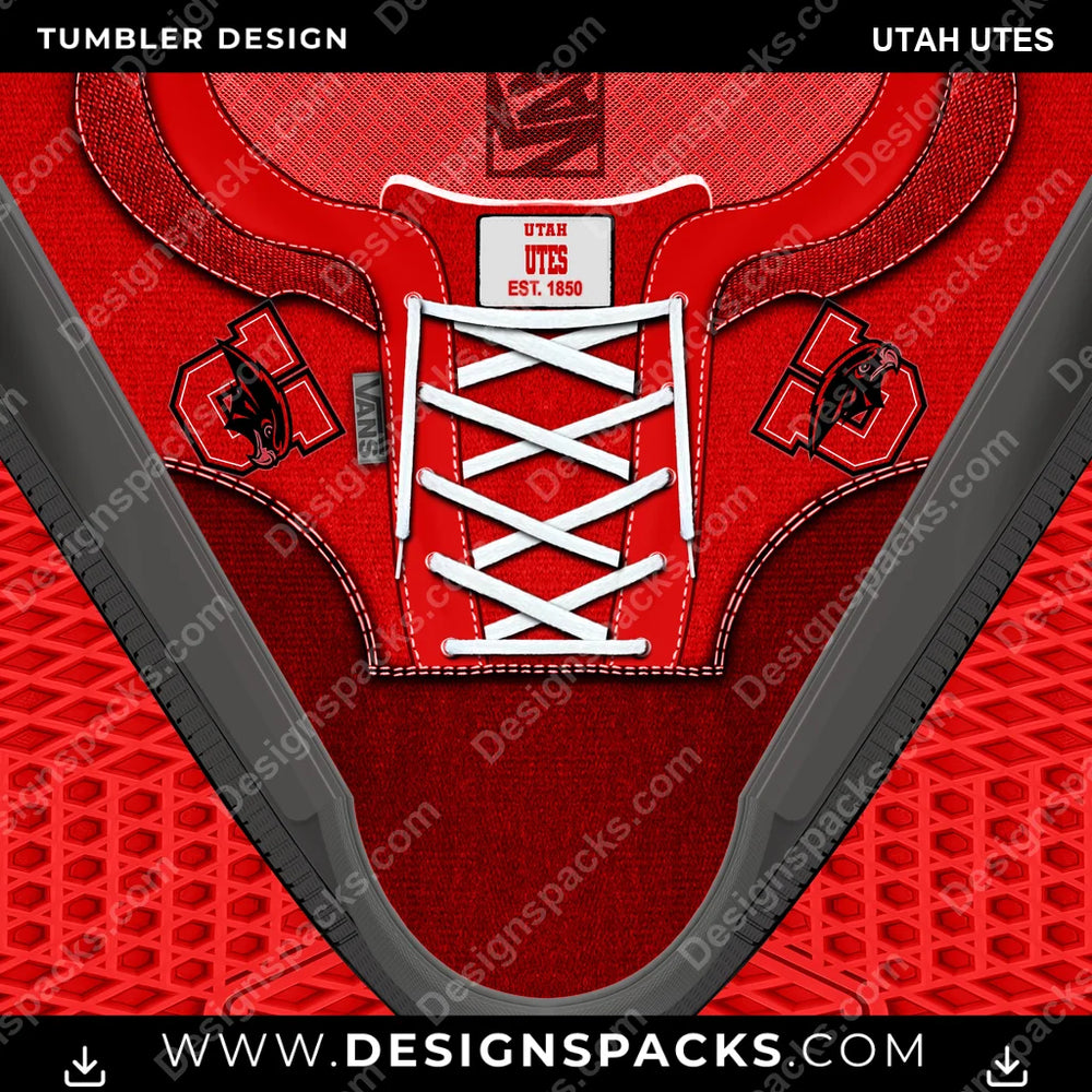 College Sport VANS Atwood DX Utah Utes NCAA College Sport Tumbler Digital Wrap Design Download