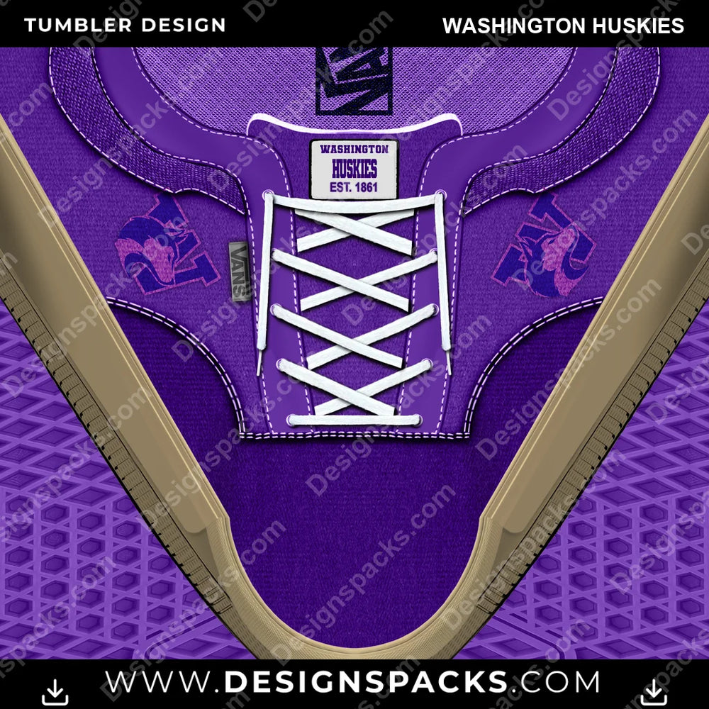 College Sport VANS Atwood DX Washington Huskies NCAA College Sport Tumbler Digital Wrap Design Download