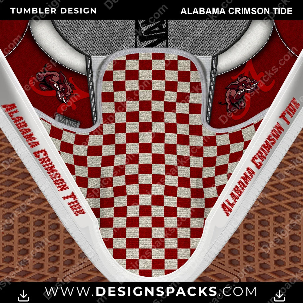 College Sport Vans Classic Alabama Crimson Tide NCAA College Sport Tumbler Digital Wrap Design Download