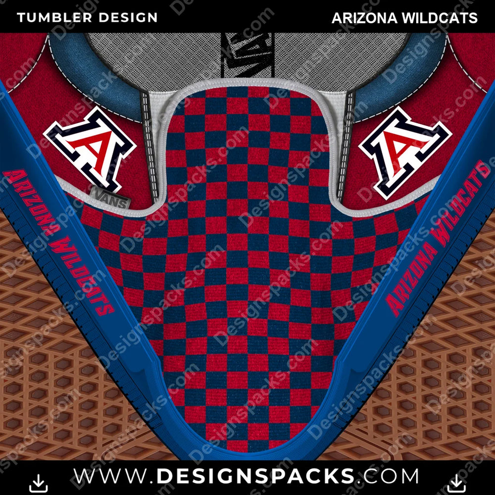 College Sport Vans Classic Arizona Wildcats NCAA College Sport Tumbler Digital Wrap Design Download