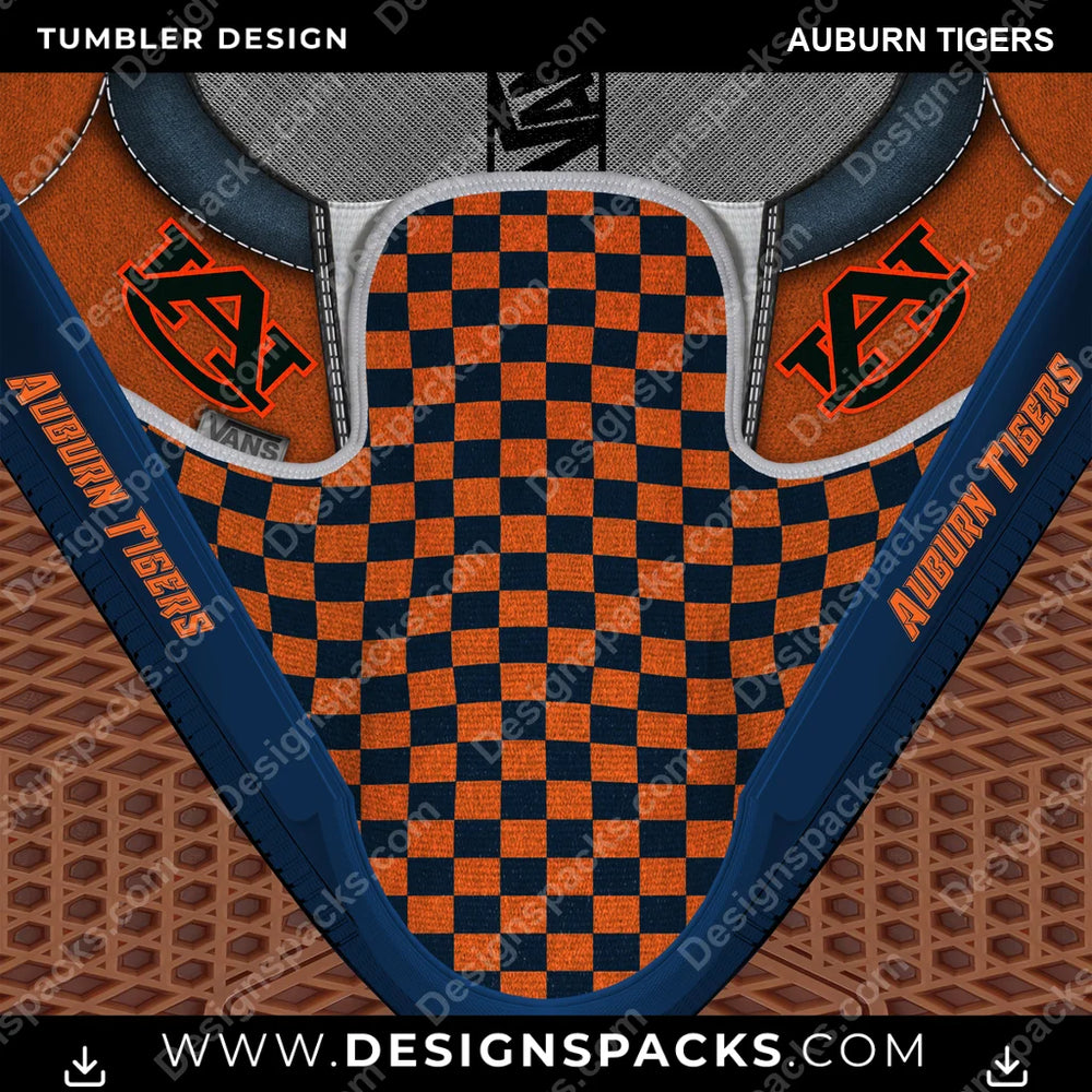College Sport Vans Classic Auburn Tigers NCAA College Sport Tumbler Digital Wrap Design Download