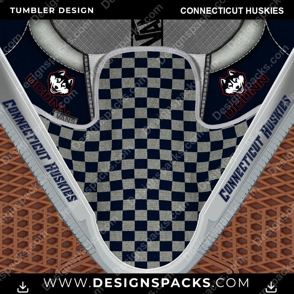 College Sport Vans Classic Connecticut Huskies NCAA College Sport Tumbler Digital Wrap Design Download