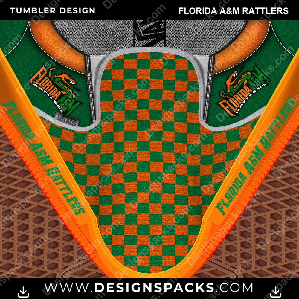 College Sport Vans Classic Florida A&M Rattlers NCAA College Sport Tumbler Digital Wrap Design Download