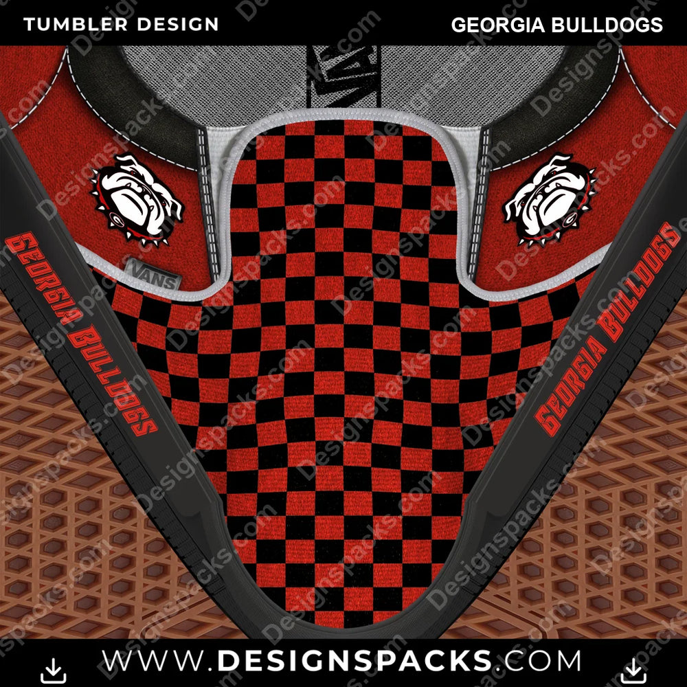 College Sport Vans Classic Georgia Bulldogs NCAA College Sport Tumbler Digital Wrap Design Download