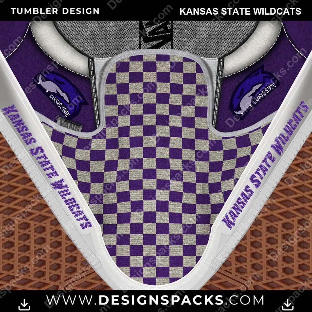 College Sport Vans Classic Kansas State Wildcats NCAA College Sport Tumbler Digital Wrap Design Download