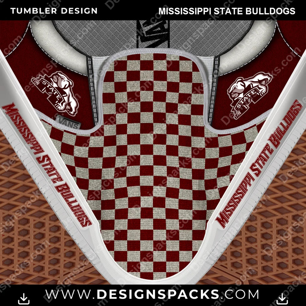 College Sport Vans Classic Mississippi State Bulldogs NCAA College Sport Tumbler Digital Wrap Design Download