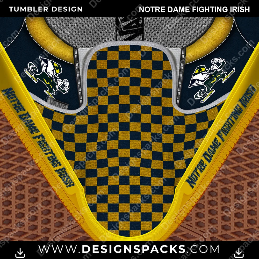 College Sport Vans Classic Notre Dame Fighting Irish NCAA College Sport Tumbler Digital Wrap Design Download
